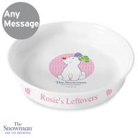 Personalised The Snowdog Pink Pet Bowl Extra Image 1 Preview